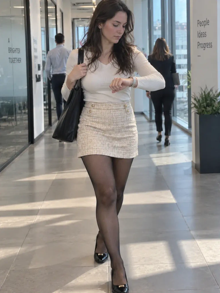 Tweed skirt with