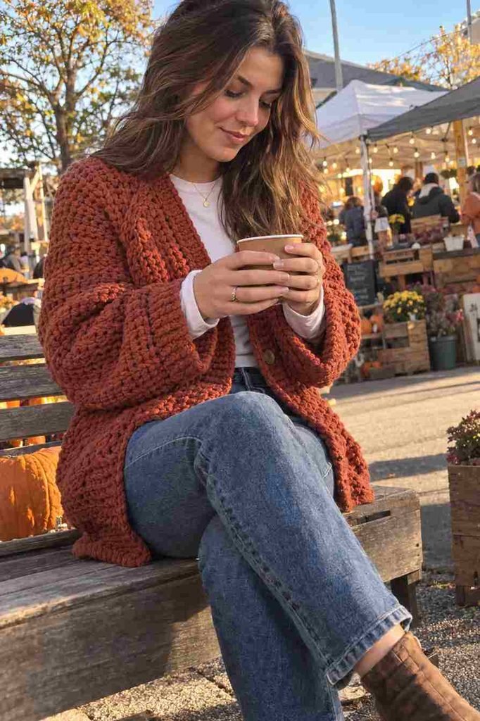 Waterfall front cardigan