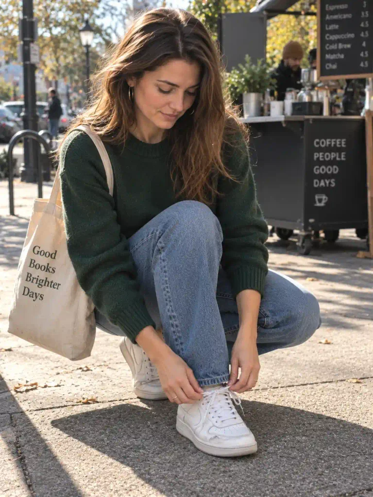White sneakers