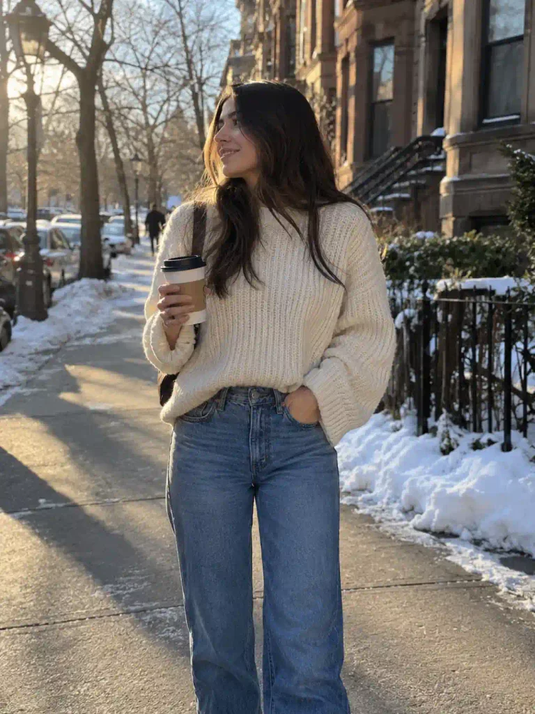 Why jeans and sweaters just work every winter