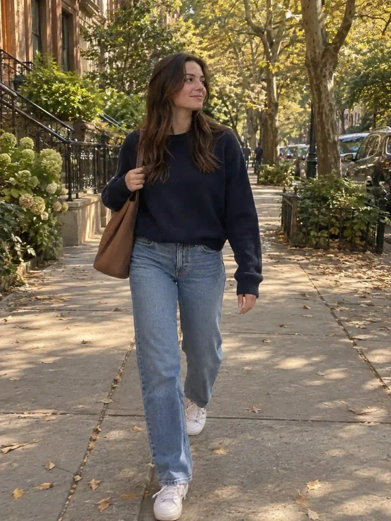 Why navy and jeans just work