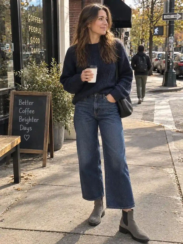 Wide-leg cropped