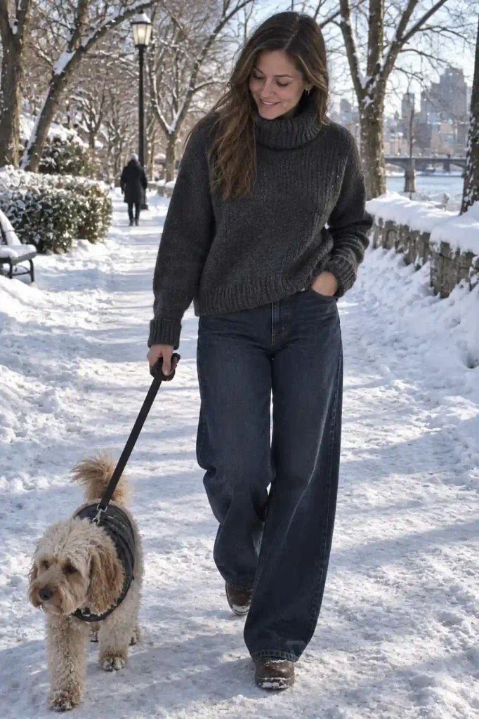 Wide-leg jeans with