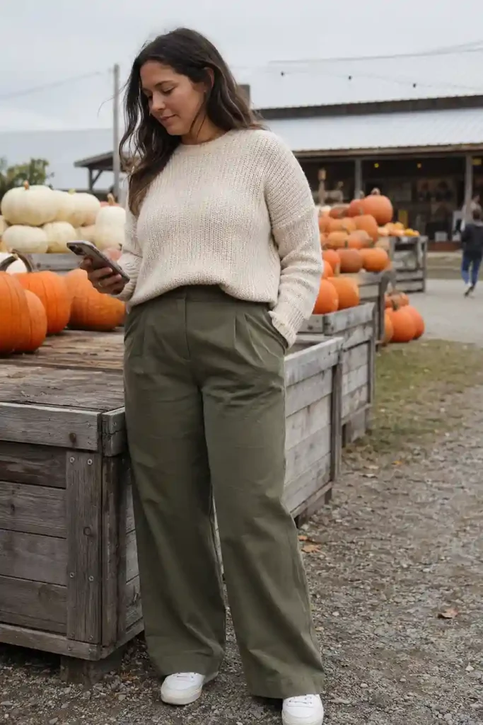 Wide-leg trousers with