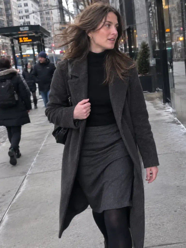 Wool midi skirt 