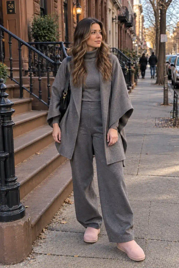 cape coat over a
