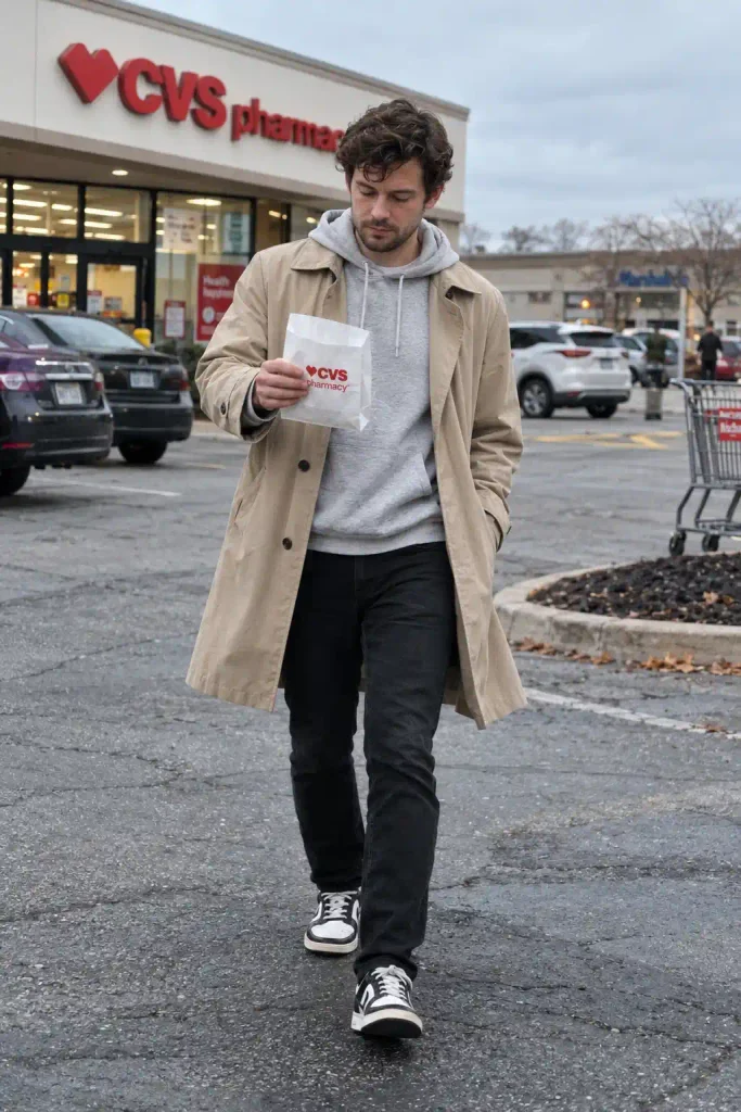 grey hoodie