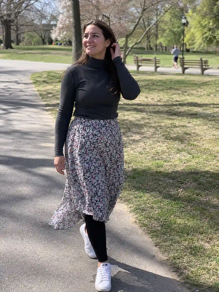 loral midi skirt with blac