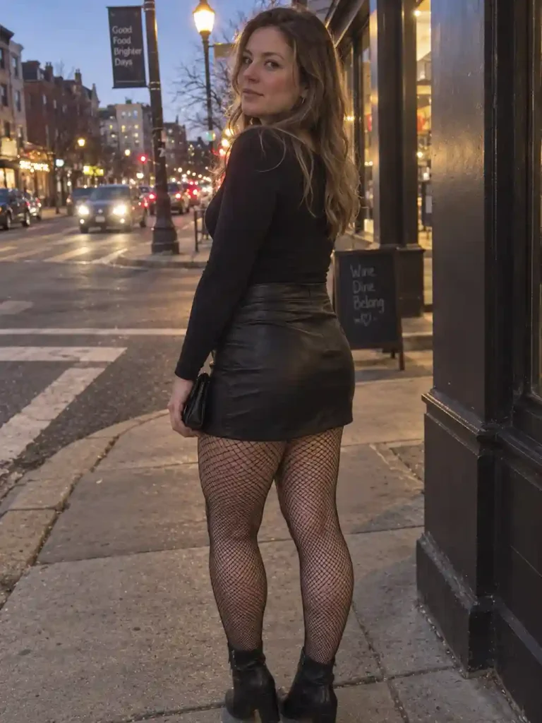 ishnet tights with a lea