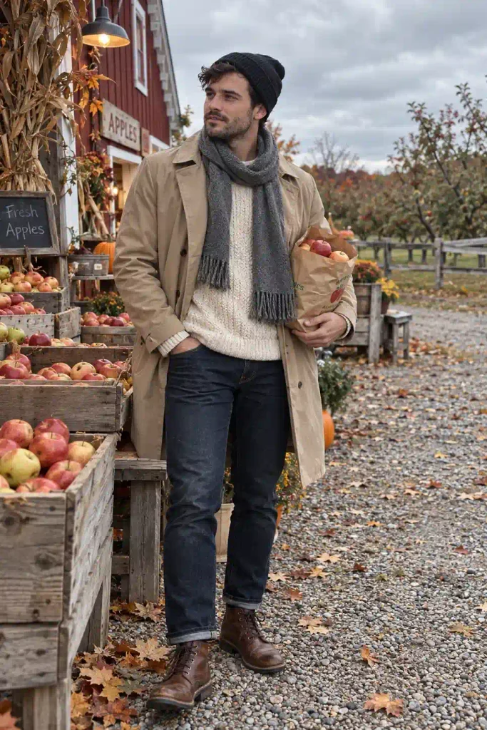 scarf and jeans