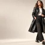 Black Leather Trench Coat Outfit Casual
