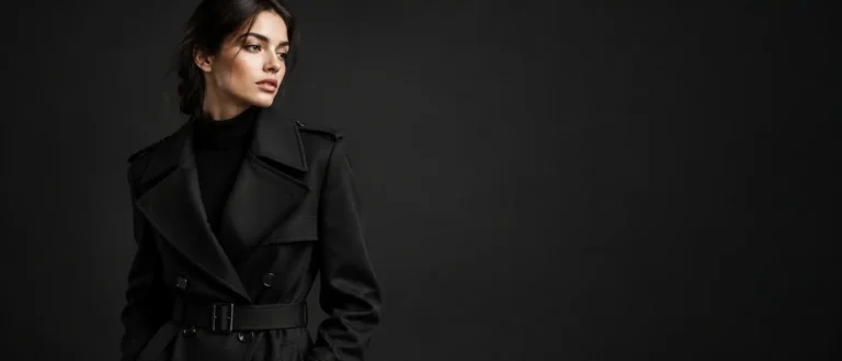 Black Outfit With Trench Coat