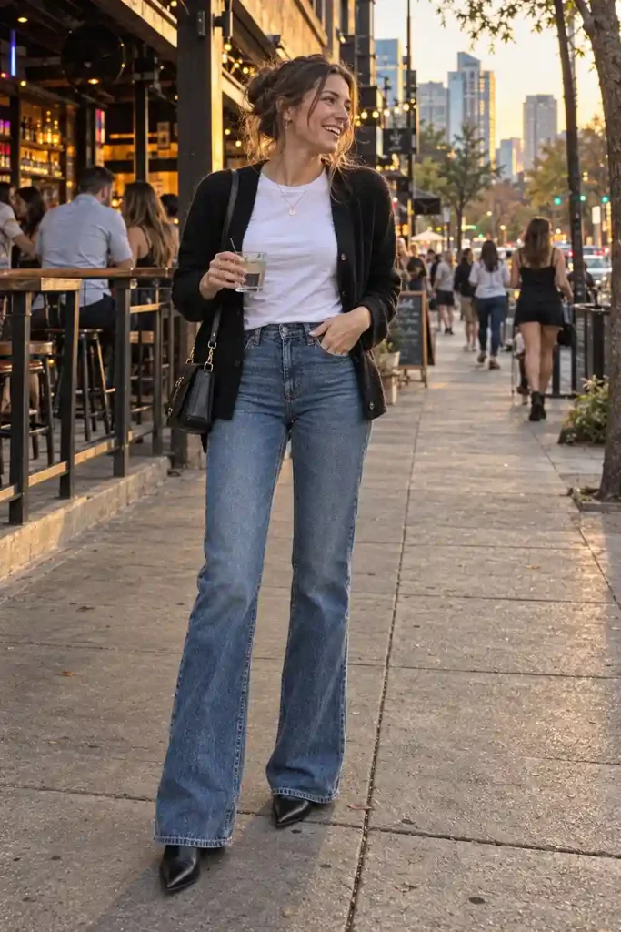 Black cardigan
