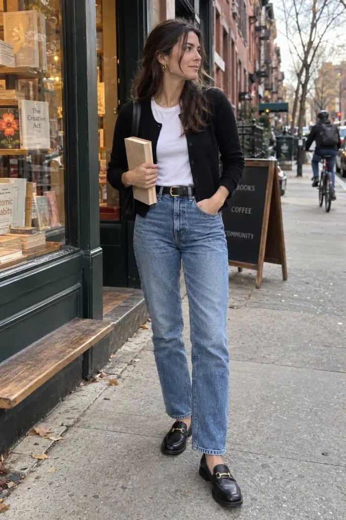 Black cardigan