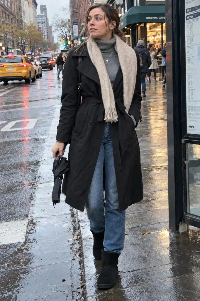Black trench with black minis