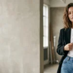 Blazer And Mom Jeans Outfit