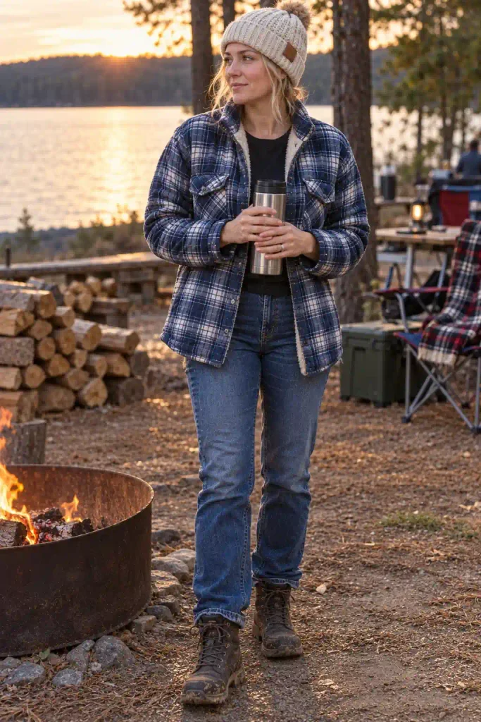 Bonfire night with a beanie