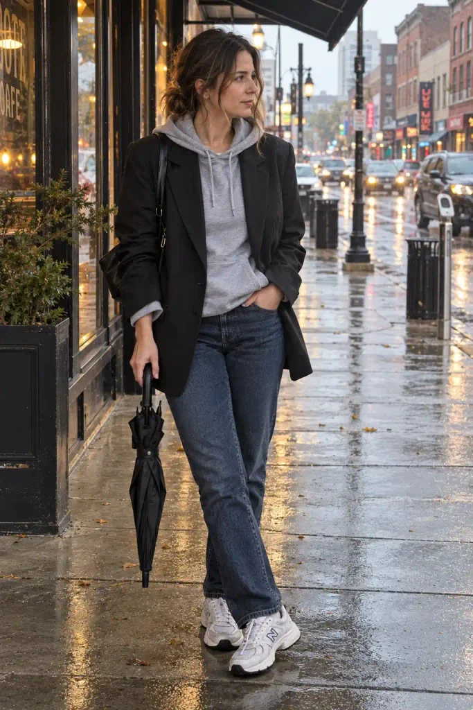 Boyfriend blazer with a hoodie