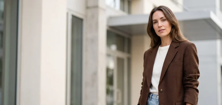 Brown Blazer Outfits For Women Casual