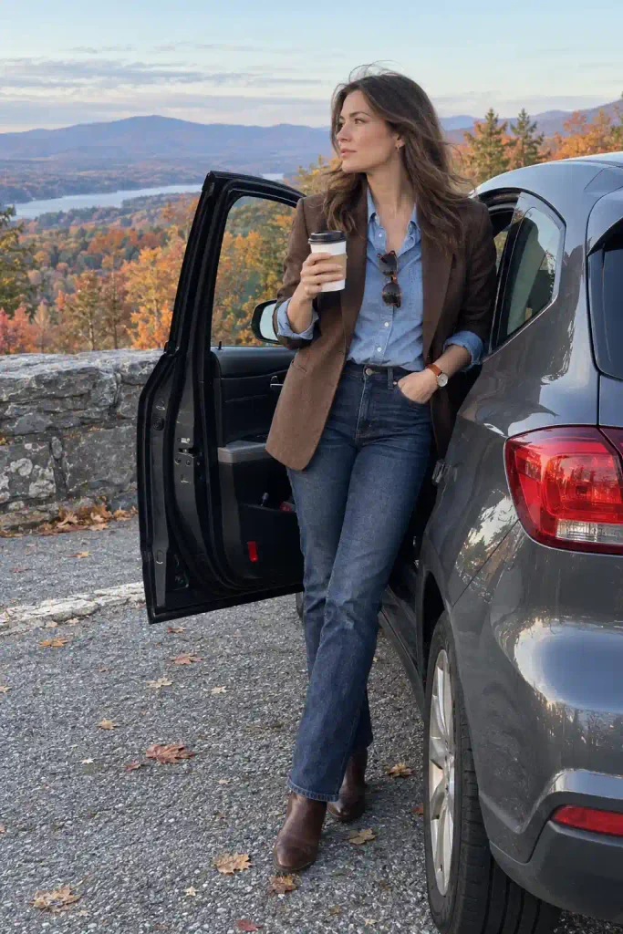 Brown blazer with