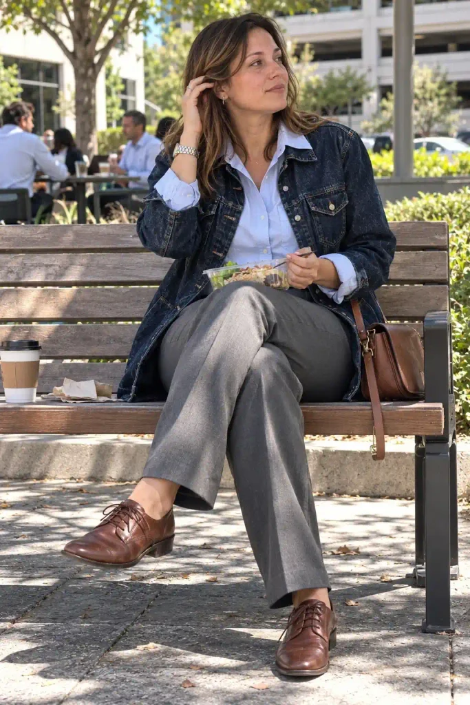 Button-down shirt layering