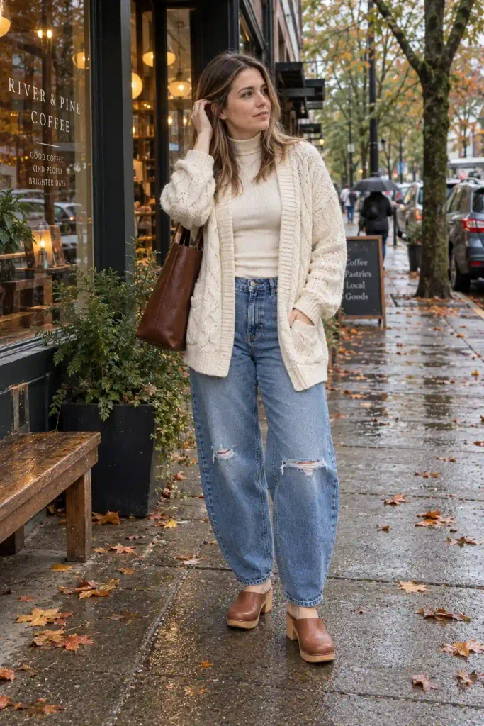 Cable-knit cardigan