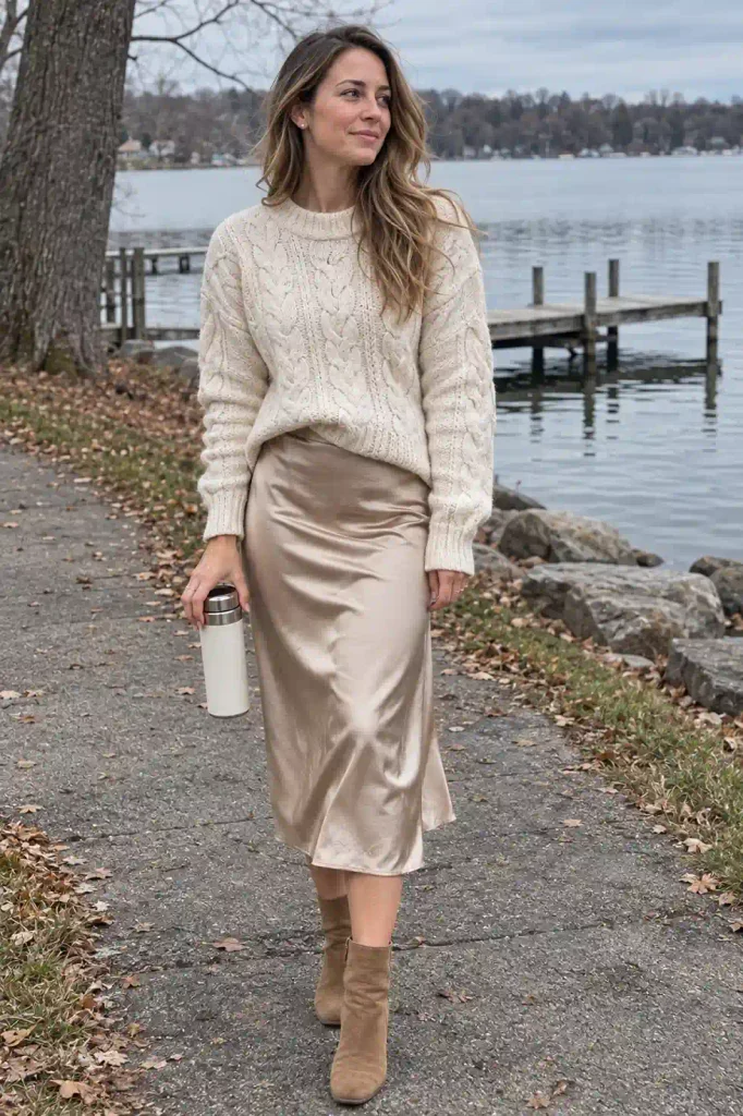 Cable knit sweater