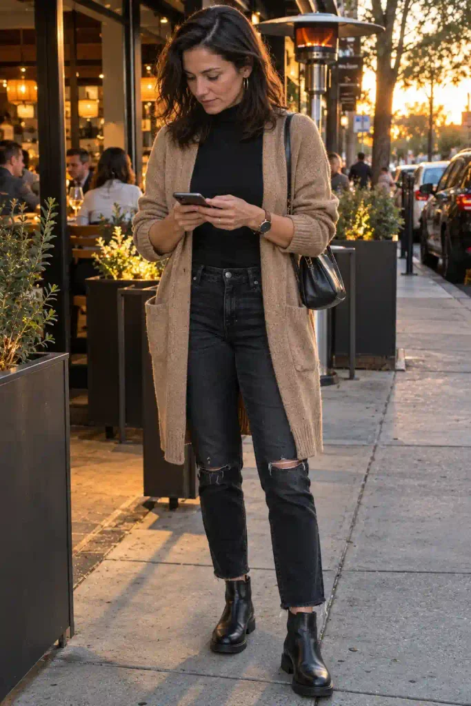 Camel cardigan