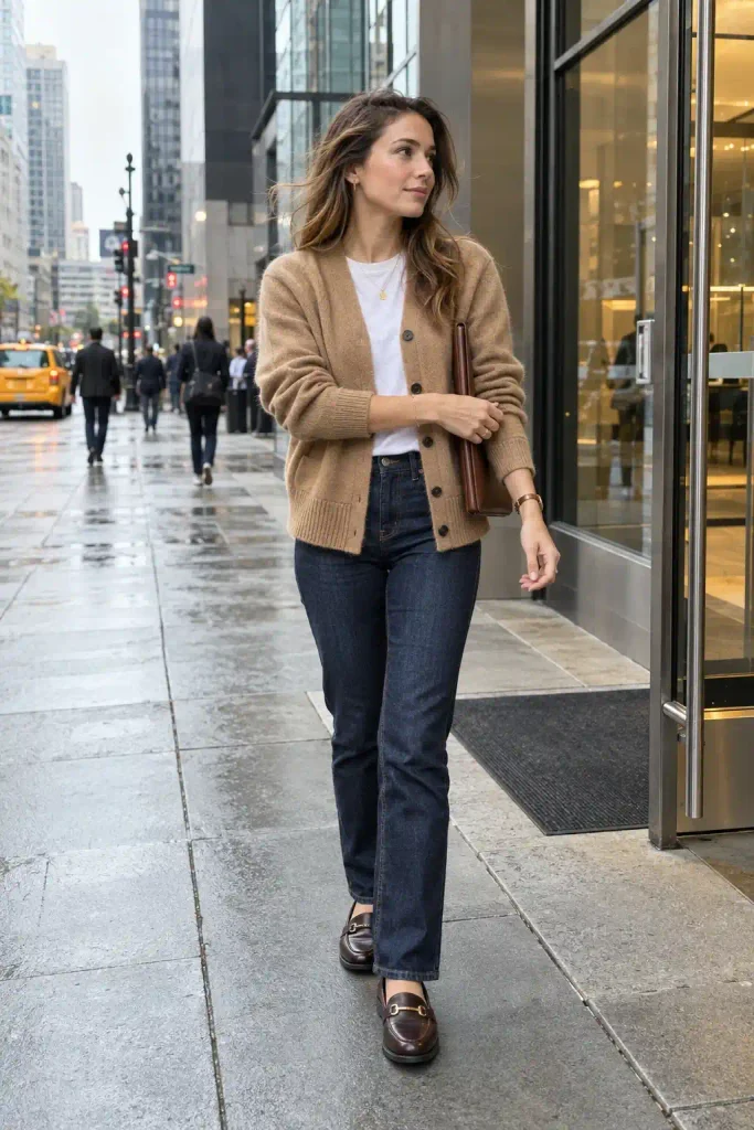 Camel cardigan