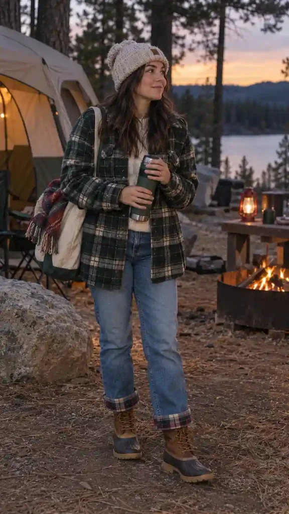 Campfire night with a beanie