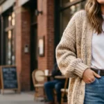 Cardigan And Jeans Outfit Aesthetic Ideas