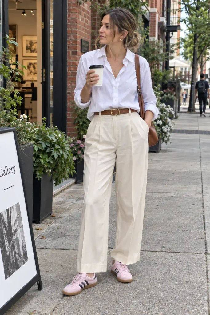 Charcoal wide-leg trousers