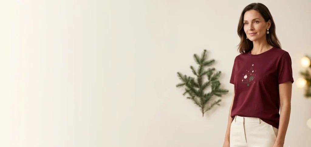Christmas tshirt outfit ideas for women