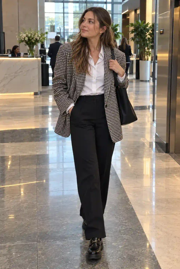 Chunky black loafers