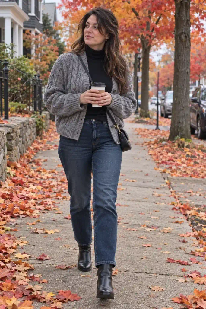 Chunky gray cardigan