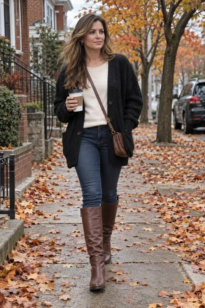 Chunky knit cardigan