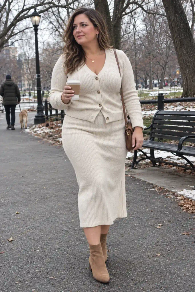 Cream knit co-ord