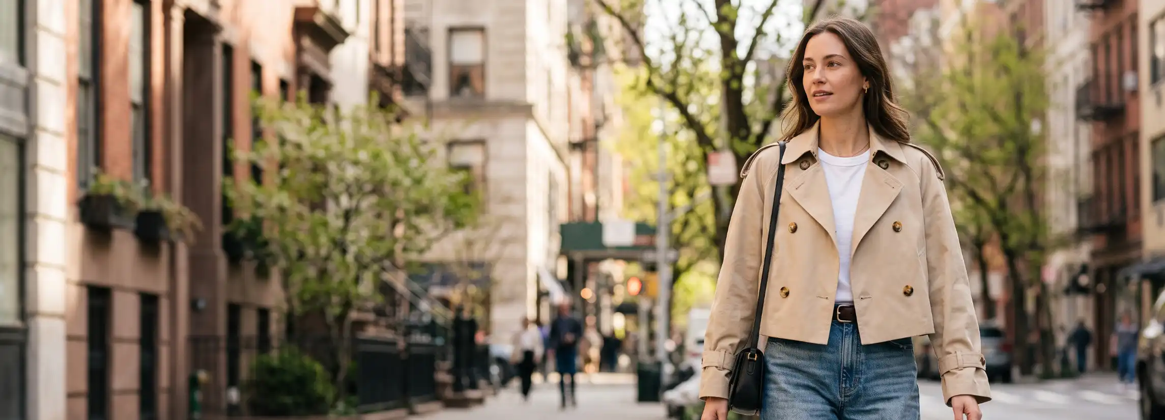 Crop Trench Coat Outfit Spring