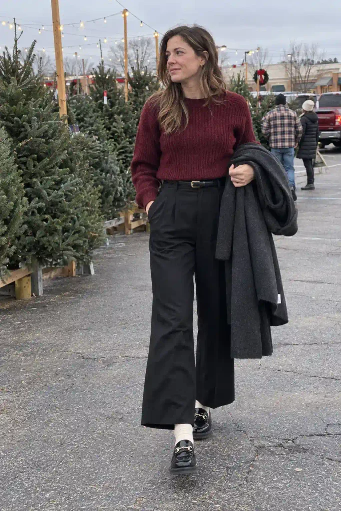 Cropped sweater with