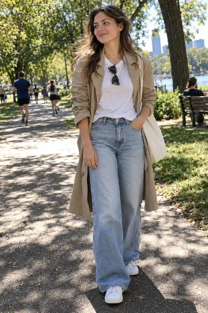 Denim and white