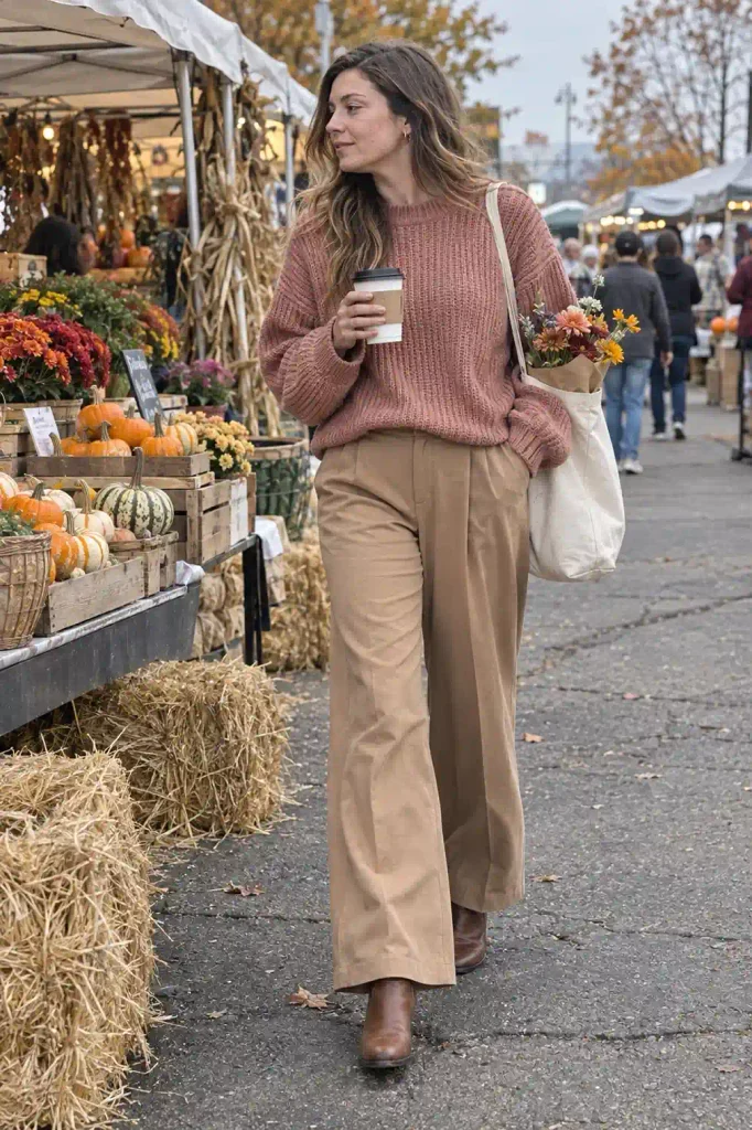 Dusty rose knit sweater