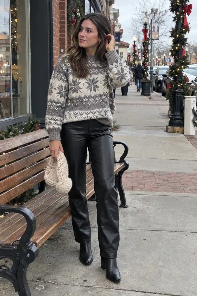 Fair isle sweater with