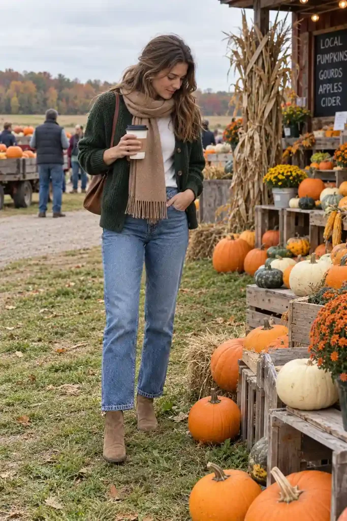 Forest green cardigan