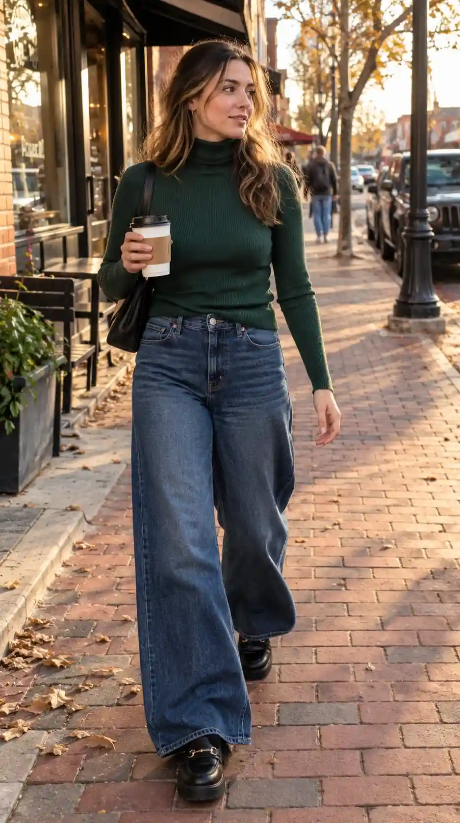 Forest green turtleneck