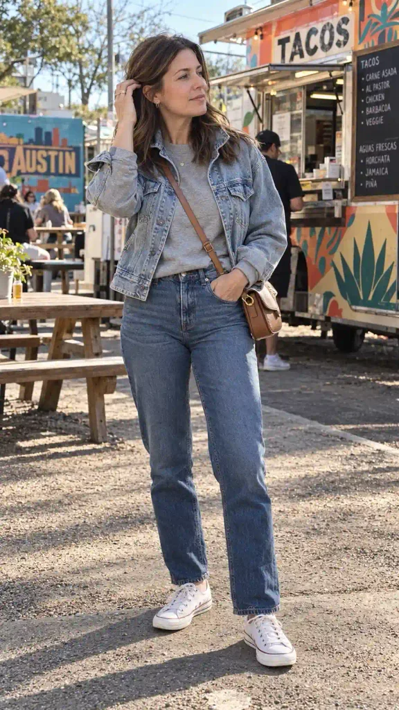 Gray sweatshirt under