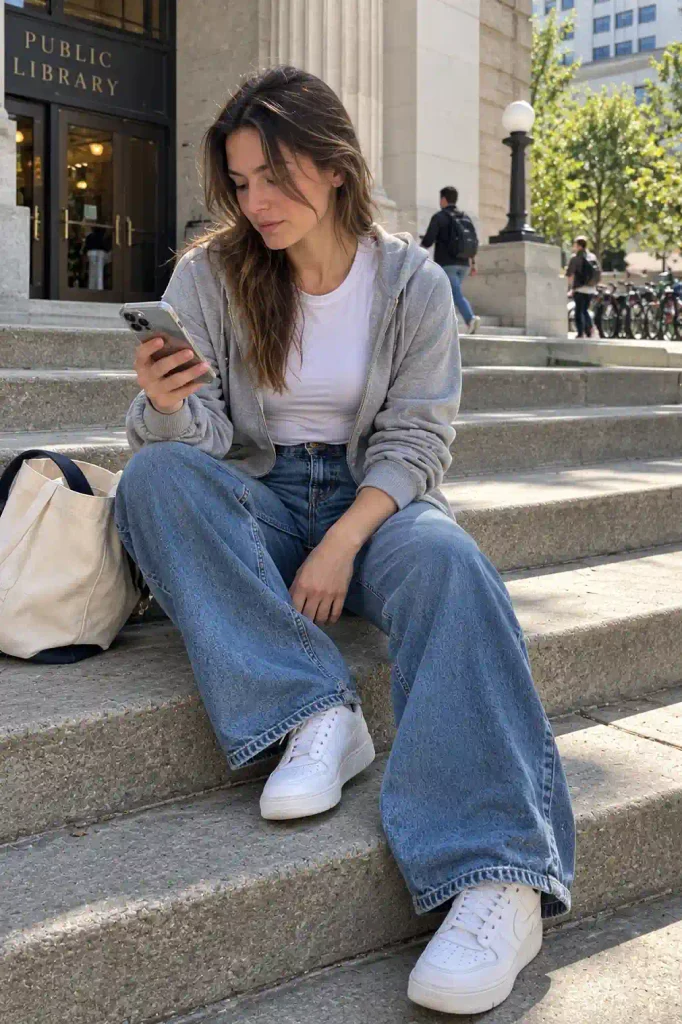 Gray zip-up