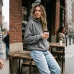 Grey Sweatshirt And Jeans Outfit Ideas