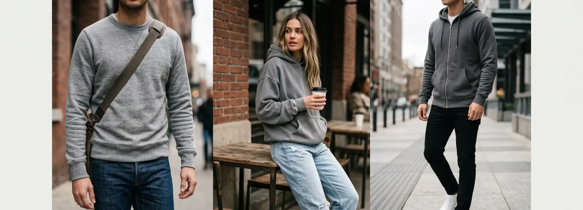 Grey Sweatshirt And Jeans Outfit Ideas