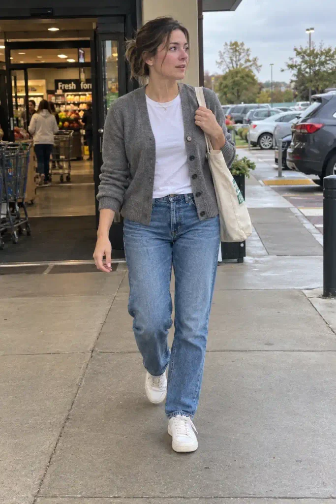Grey cardigan