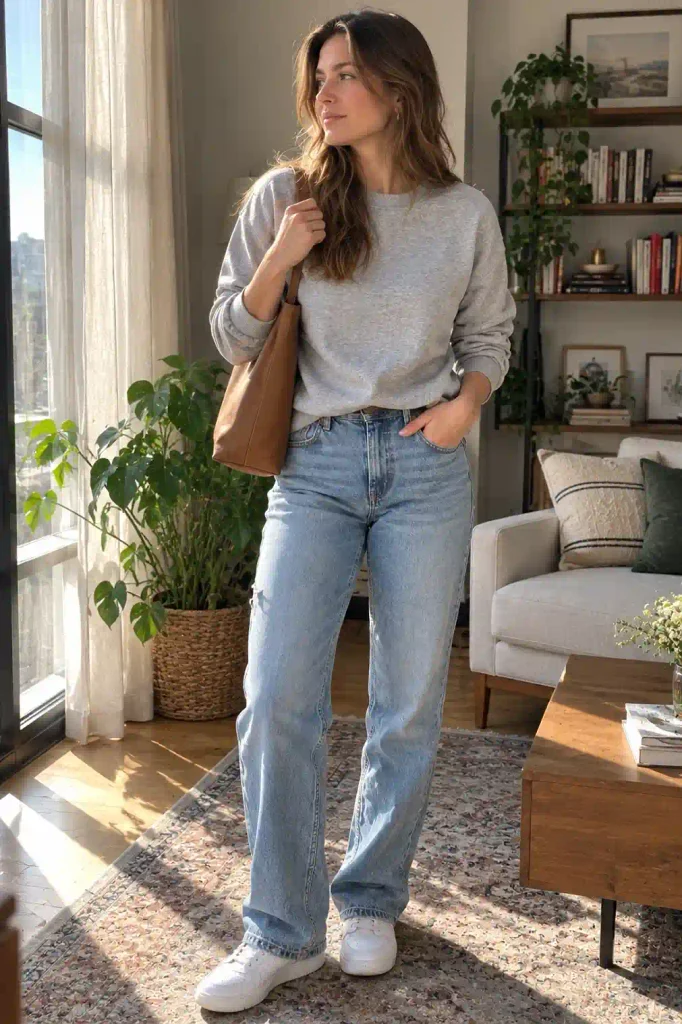 How to style gray sweatshirt